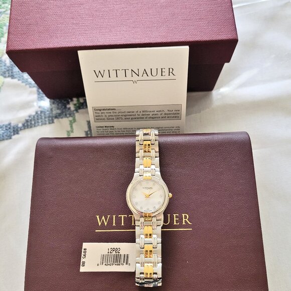 Wittnauer Women's 12P02 Swiss Diamond 2-Tone Watch - Picture 7 of 9